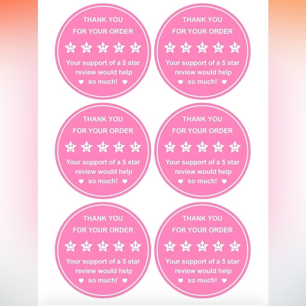 BEST SELLING⭐️50 Please Leave a Review Star Stickers - Picture 2 of 3